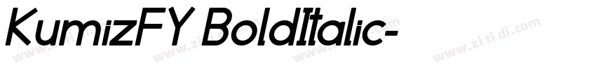 KumizFY BoldItalic字体转换
